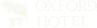 a black background with white letters oxford hotel logo